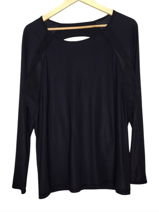 lululemon athletica Tops - Lululemon Black Lightweight Long Sleeve Athletic Top Sz 10